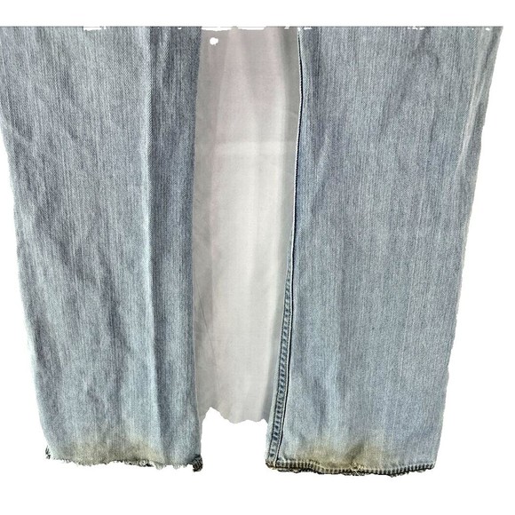 Old Navy 8 Bootcut Blue Jeans Denim Gold Details Ripped‎ y2k Festival Grunge VTG - Picture 10 of 16